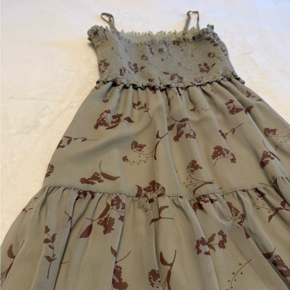 WILFRED Tempest Sleeveless Mini Dress Floral Green Size XS GUC - Picture 10 of 13